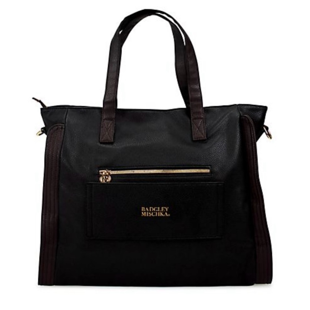 Badgley Mischka weekender travel bag.